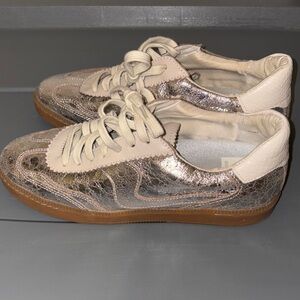 Metallic Gold Women's Sneakers